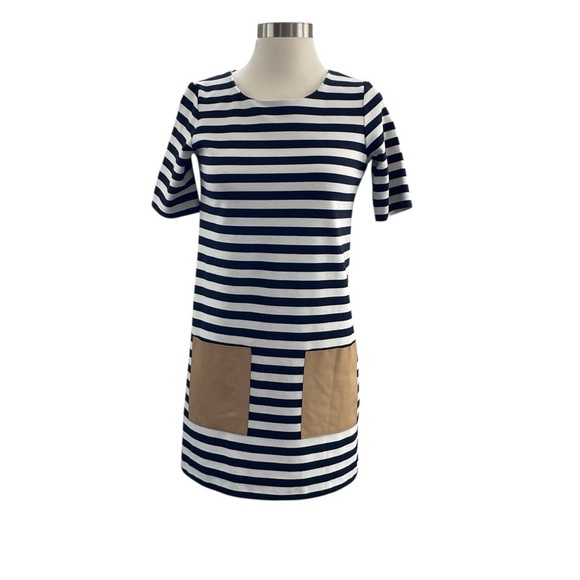 Club Monaco Blue and White Sheath Mini Dress - Picture 2 of 13